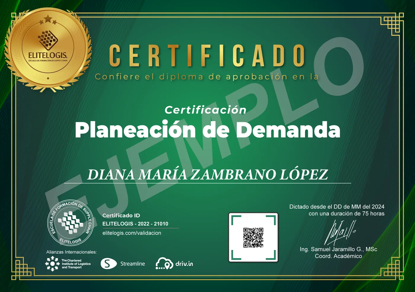 Certificado de ejemplo — Planeación de Demanda y Simulación de Inventarios
